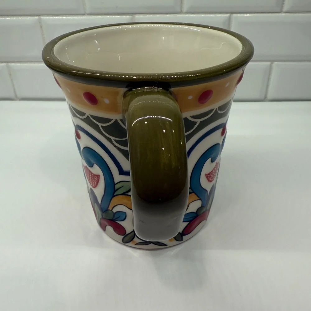 Pier One Imports Mug Reyanna Hand Painted Earthenware Dishwasher Safe